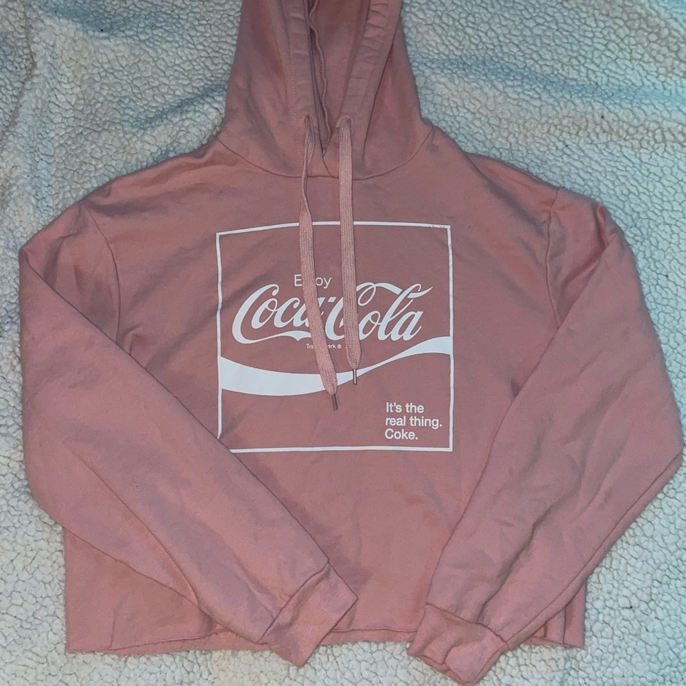 Coca Cola cropped hoodie size medium